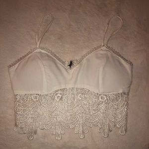 White bra top